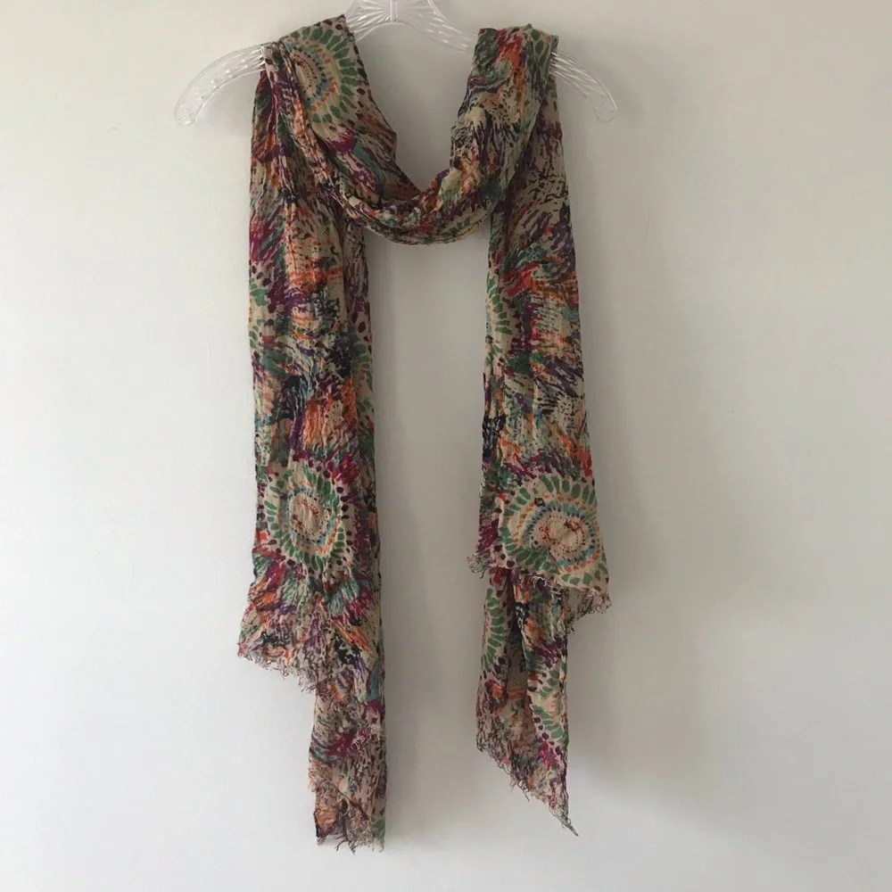 Multi colored‎ artistic scarf